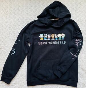 BTS Jimin Black Jung Kook 1997 Tear Love Yourself Tout Hoodie K Pop Medium